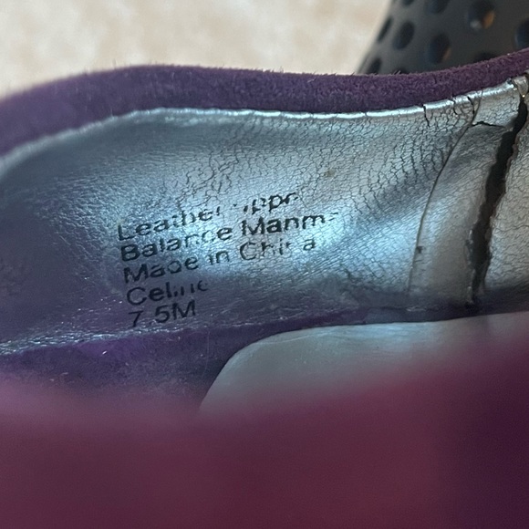 Style & Co Celine Plum Purple Suede Peep Toe Pump - Picture 8 of 10